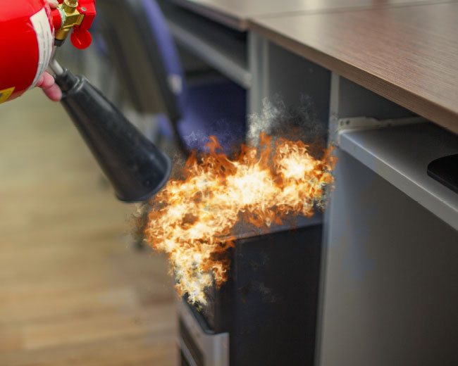 Using a Badger Portable Fire Extinguisher